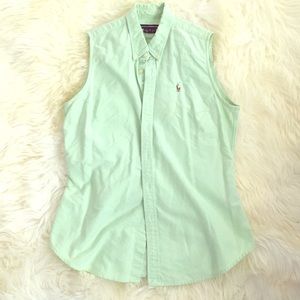 Ralph Lauren Polo Sleeveless Shirt in Mint Green